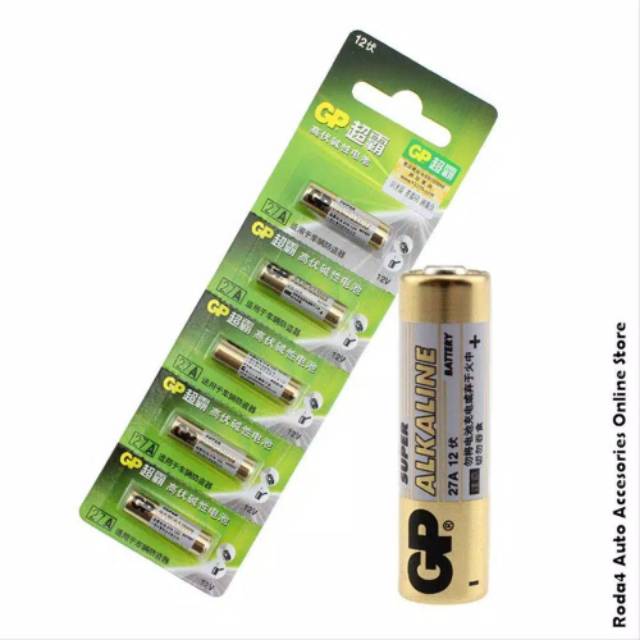 Baterai GP Alkaline 27A ORIGINAL A27 MN27 Alkaline Battery 12 Volt Batrai Batre Remote Mobil Pagar Kamera Sensor dll