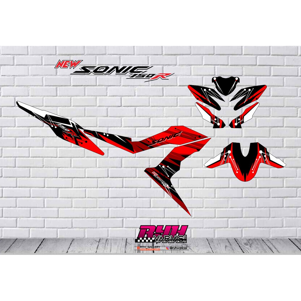 STIKER STRIPING DECAL FULL BODY CUSTOM HONDA SONIC 150R