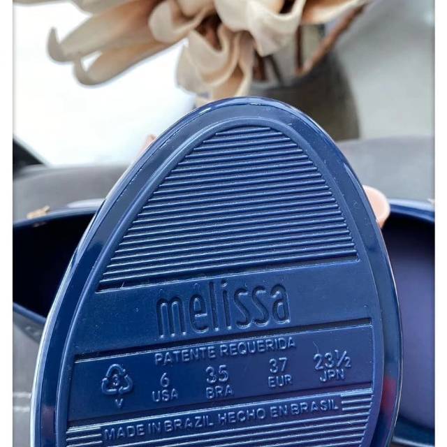 Sepatu sandal wanita Melissa space love navy - import