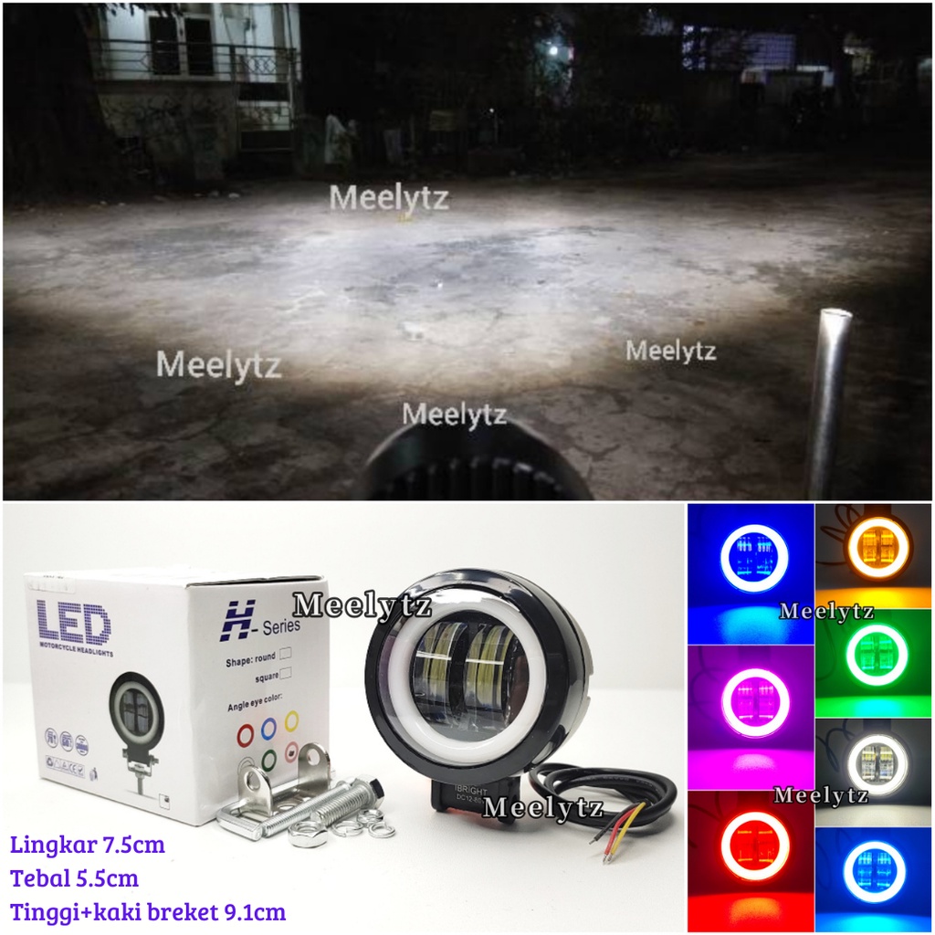 Dijamin Ori type H series Lampu tembak sorot LED CWL 2 mata lensa 4D 20watt cree angel ey Bulat biru