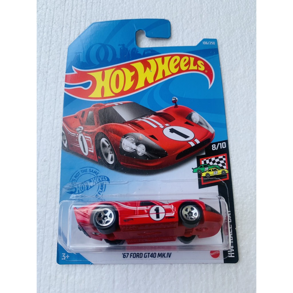 HOTWHEELS HOT WHEELS 67 FORD GT-40 MK.IV MERAH HW RACE DAY DIECAST MOBIL LOT F 2021 LANGKA TRACK