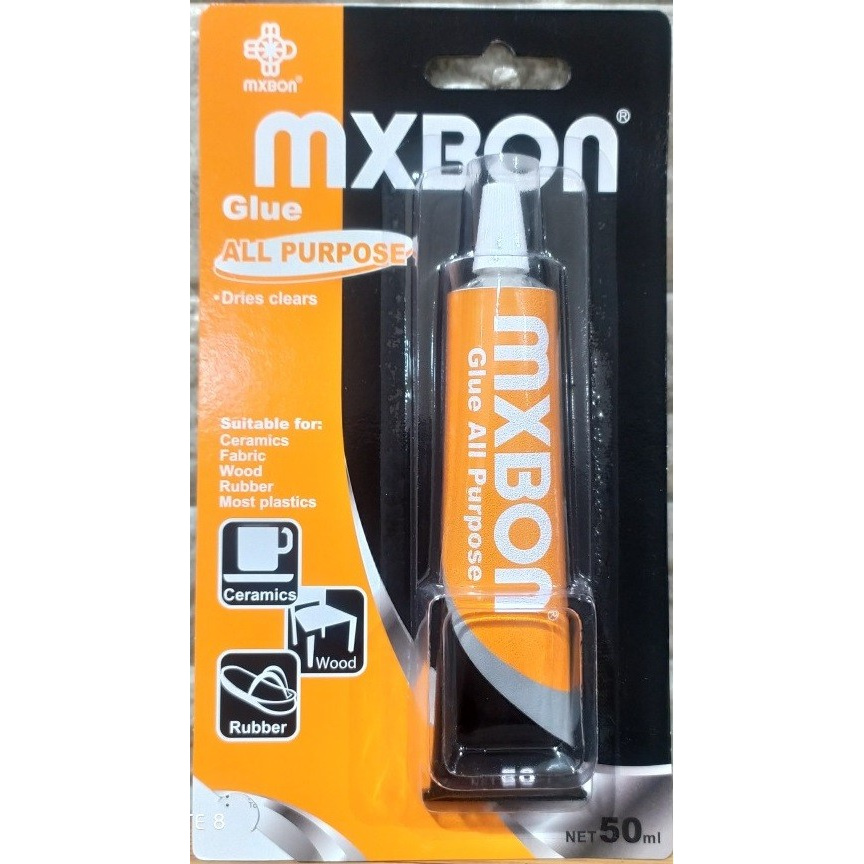 

Mxbon all purpose glue Solvent Free,Lem serbaguna transparan