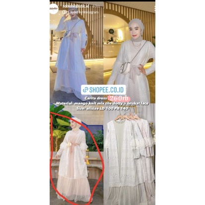 Carita Dress by Salsabila Butik Ori Realpict