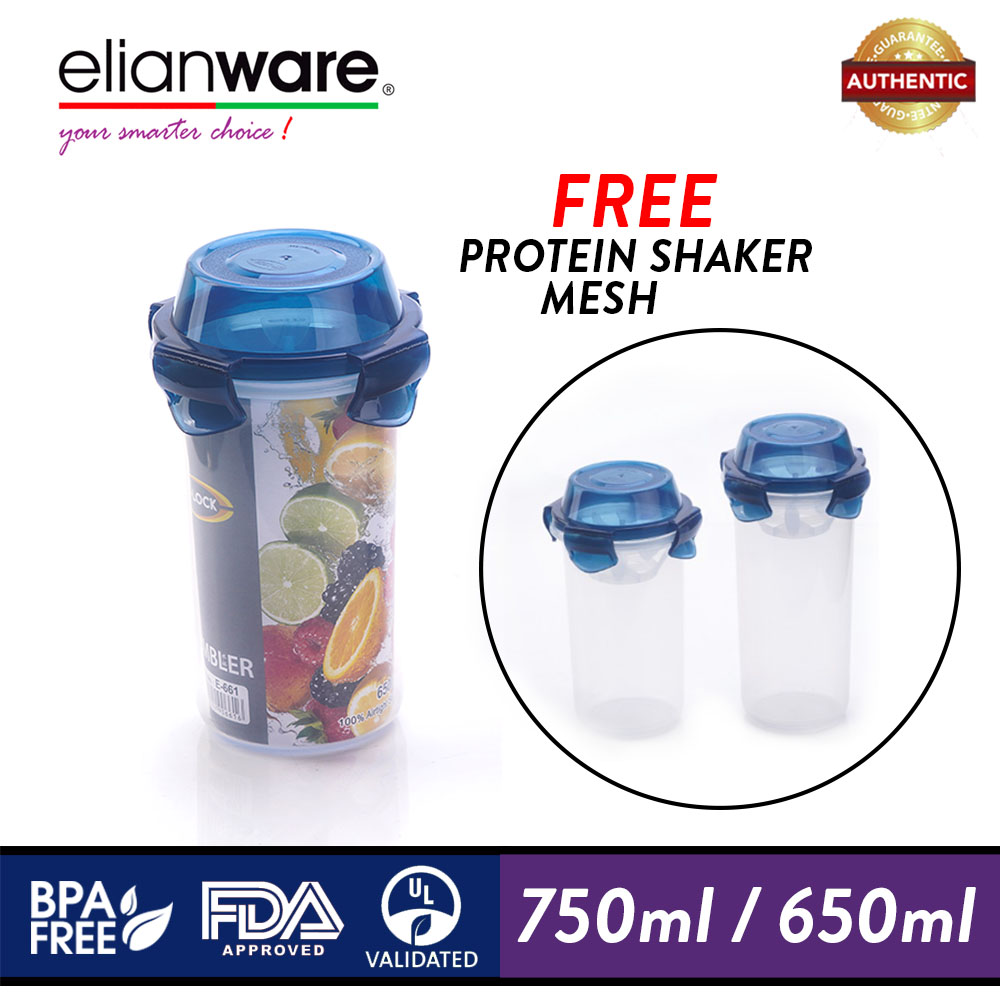 Elianware Ezy-Lock Airtight Tumbler Water Bottle Shaker Container [BPA Free]