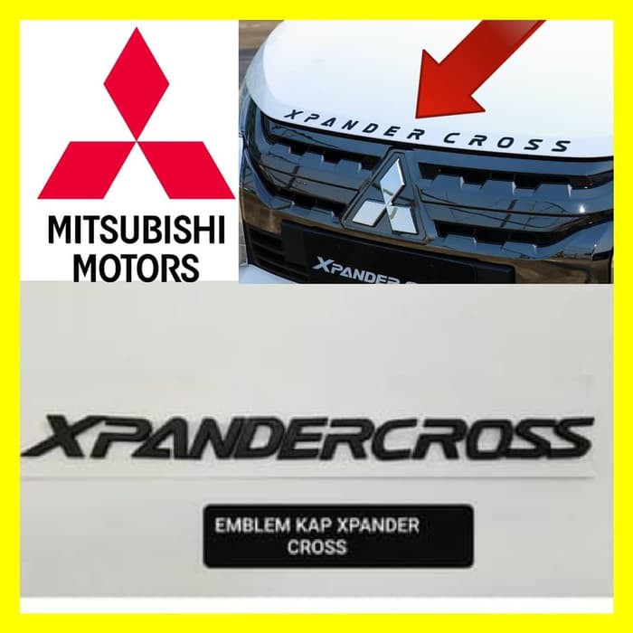 Emblem Kap Mesin Mitsubishi Xpander Cross Emblem Xpander Cross