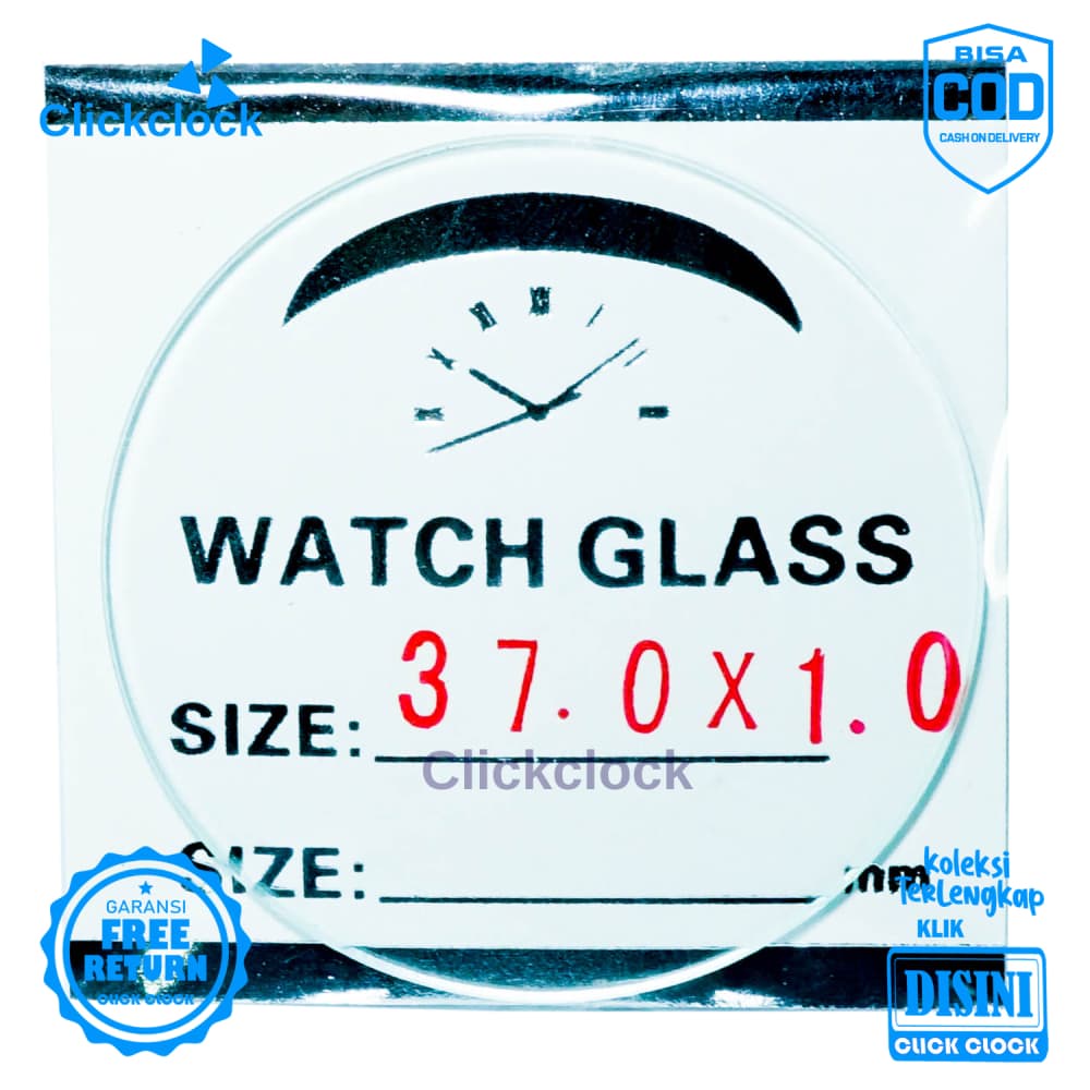 Kaca Jam Kaca Bahan Watch Glass PNC-370 Bagus 3,7 cm