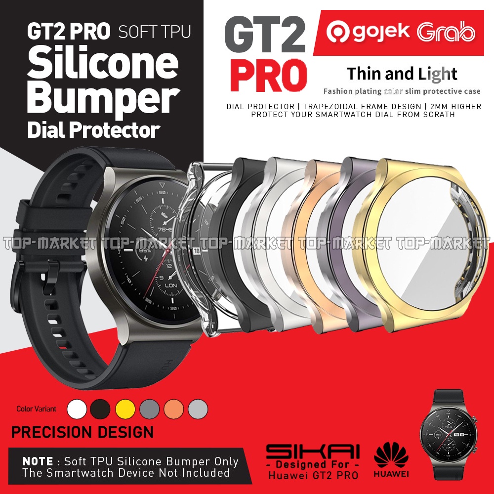 Rubber Case Soft TPU Bumper Cover Screen Protector for Huawei GT2 PRO (Watch GT 2 Pro)