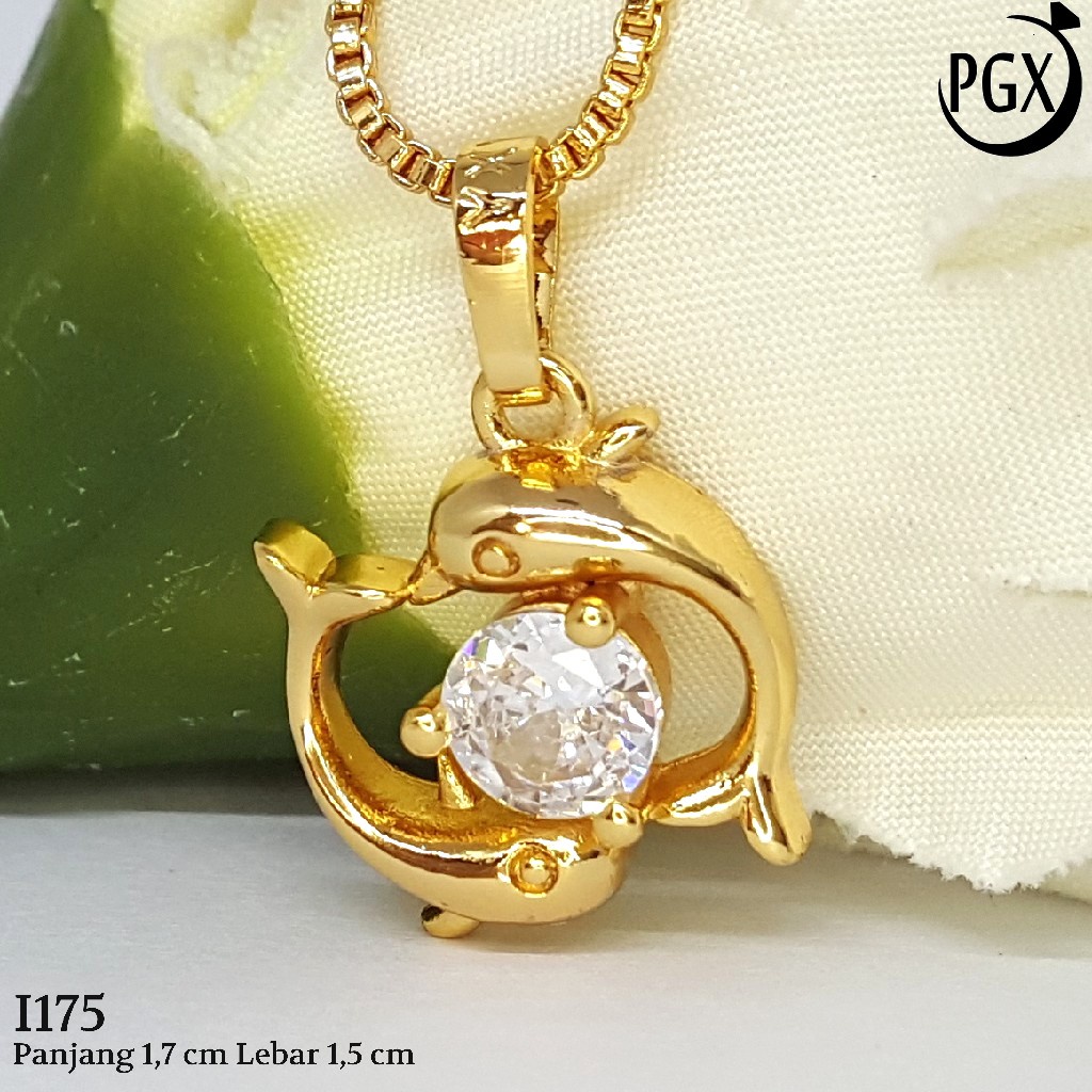 PGX Liontin Kalung Xuping Wanita Perhiasan Lapis Emas Aksesoris Fashion - I175