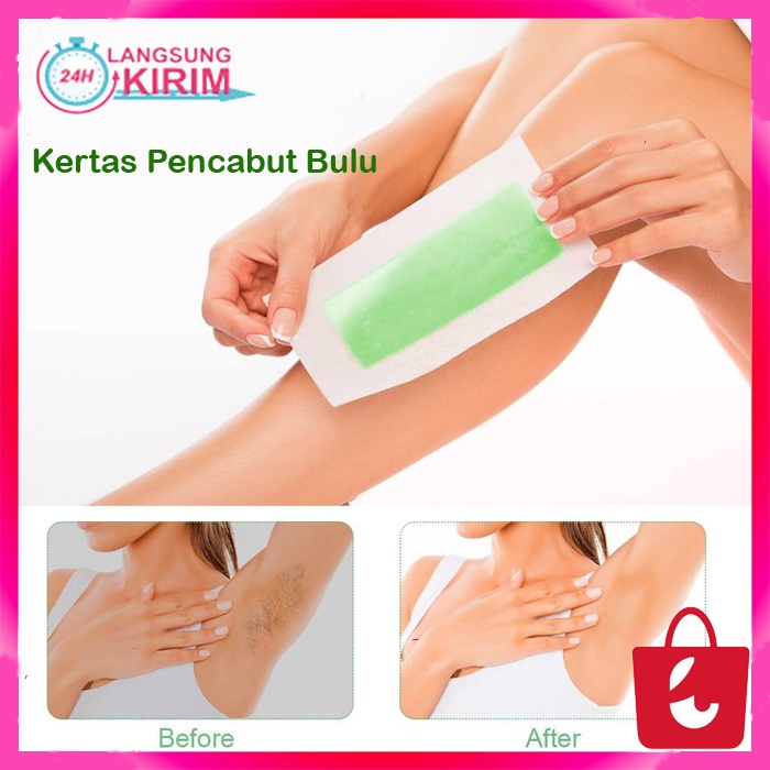 [1 Lembar] Kertas Penghilang Perontok Bulu Ketiak Kaki Dada Paper Wax Hair Removal