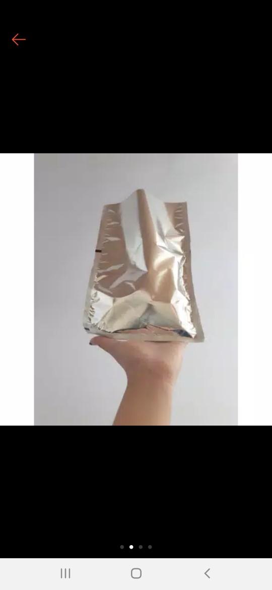 Kemasan  Plastik Bubuk Sachet 40-50 Gram Full Aluminium Foil Silver