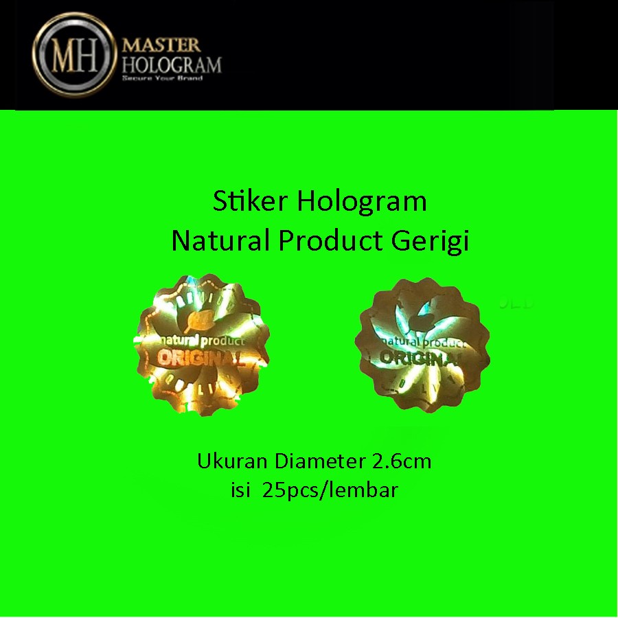 

Stiker Hologram NATURAL PRODUCT Gerigi