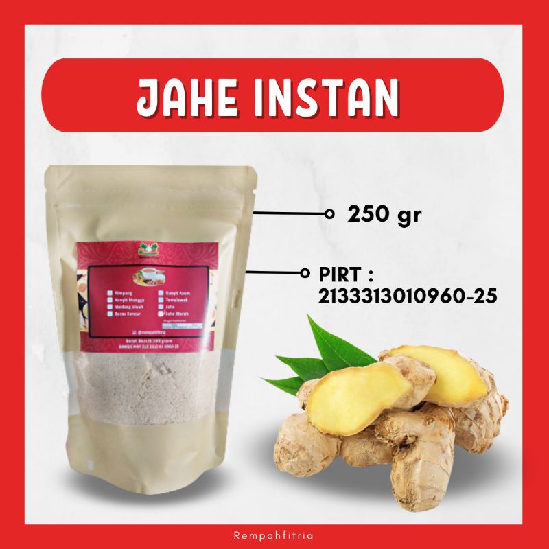 

Wedang Minuman Jamu Jahe Emprit Putih Pedas Instan Bubuk Serbuk Tradisonal Rempah Fitria 250 gr