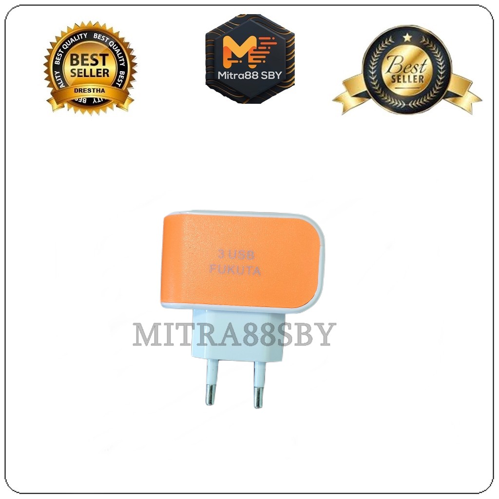 Mitra88sby Charger hp  3USB CAS HP SAMSUNG XIAOMI OPPO VIVO plus PACK