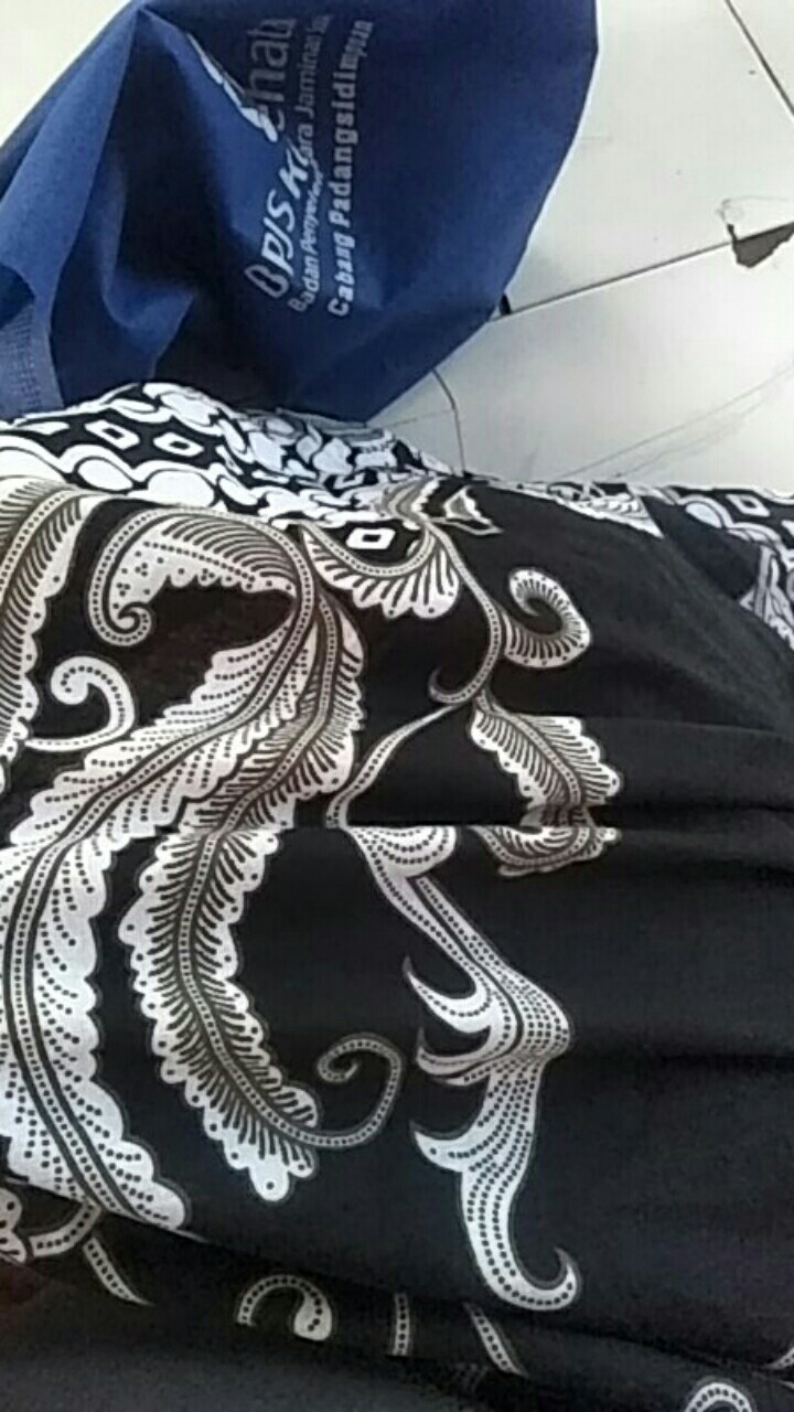 Ada Jumbo Outer Alika Fashion Batik Wanita Panjang Muslim Modern Motif Hitam Premium Exclusive