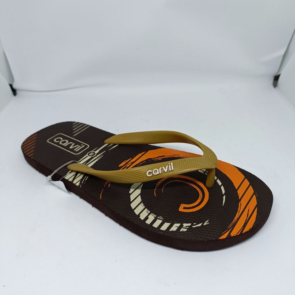 Carvil Sandal Pria Original - Sendal Carvil Pria Dewasa Spons Original Empuk Enteng  Sandal Japit Jepit Anti Slip Ukuran 38 - 44