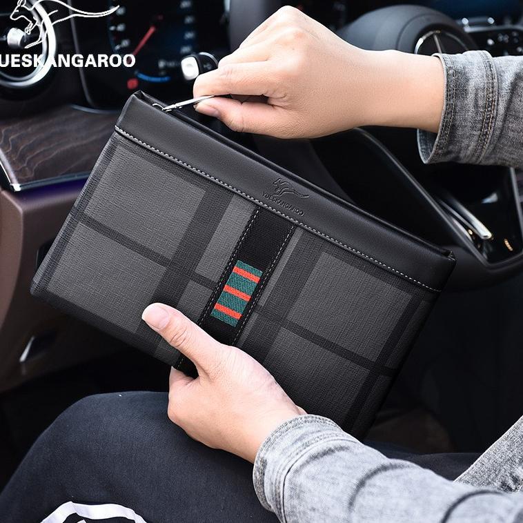 clutch pria tas tangan pria Dompet Clutch Pria Branded Original Cokelat Jinjing I4S1 Wanita Tas Tang