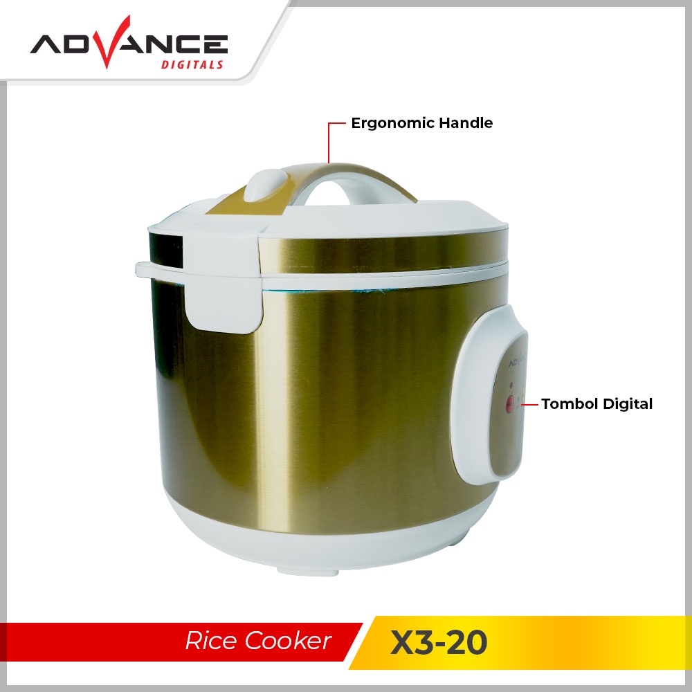 【CUCI STOCK】ADVANCE Rice Cooker 1.8L Penanak Nasi Serbaguna X3-20 Garansi Resmi 1 tahun