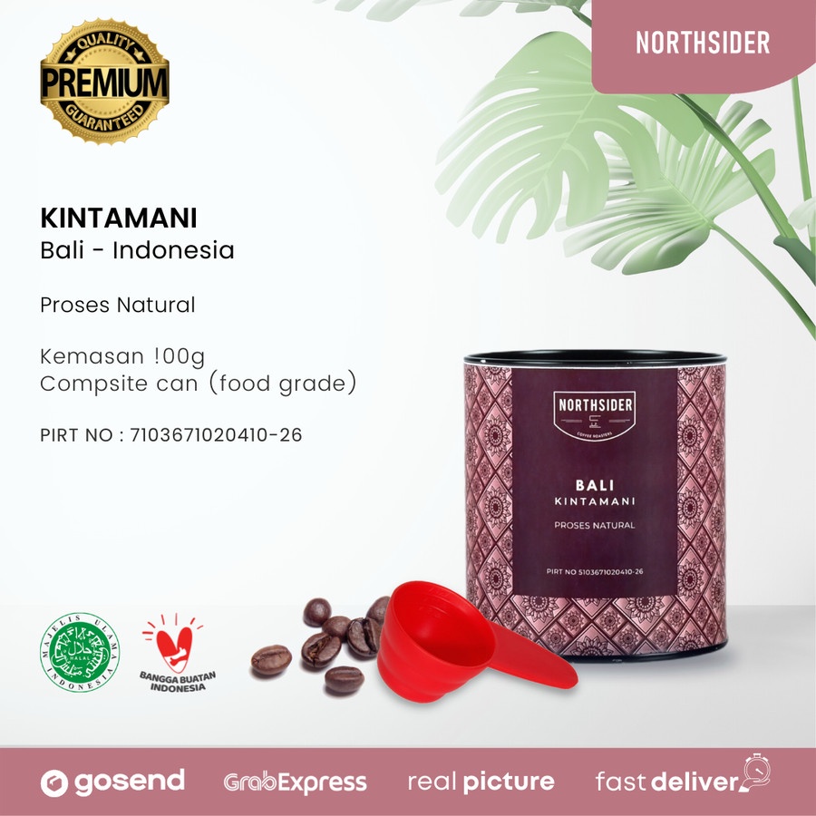 BIJI KOPI ARABIKA BALI KINTAMANI NATURAL - 100GR NORTHSIDER COFFEE