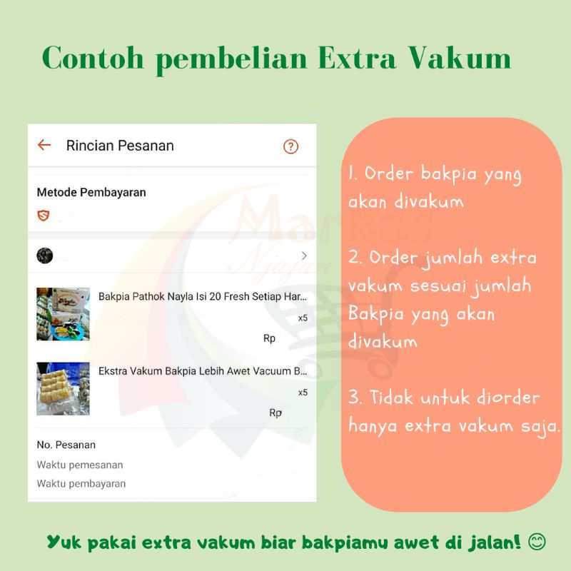 Ekstra Vakum Bakpia Lebih Awet Vacuum Bakpia