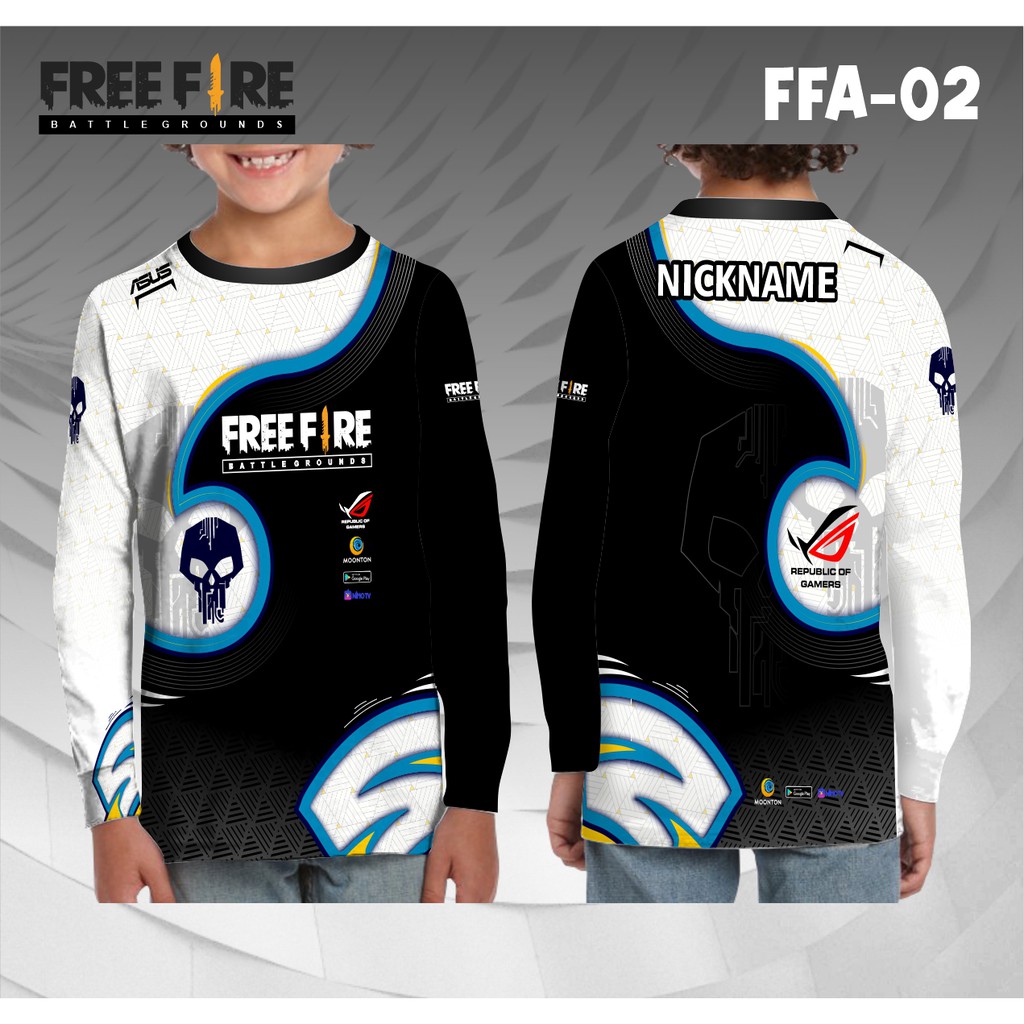 jersey game anak kaos game freefire  ff esport custom