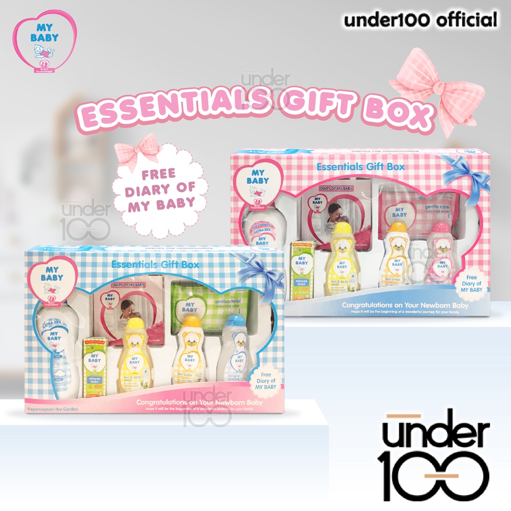 ❤ UNDER100 ❤ MY BABY Gift Box Blue 7 Items - 1 Paket Perlengkapan Bayi Baru Lahir