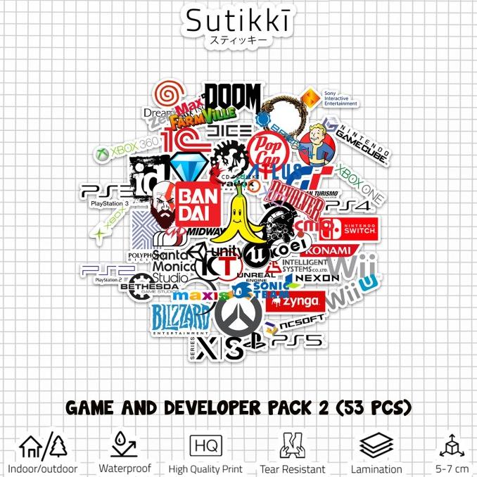 

Sticker Pack Logo Video Game Developer Stiker Laptop Vinyl - Set 2 sukik90 Diminati Banget