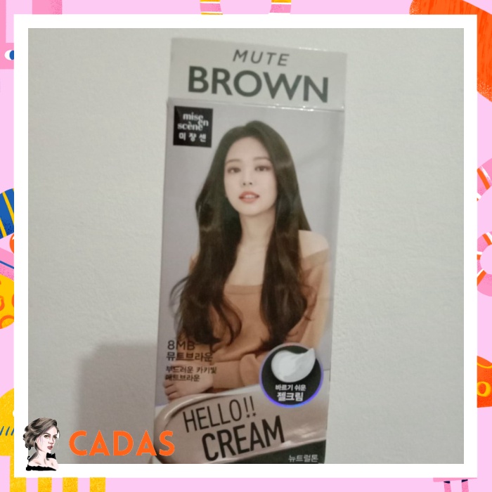 NEW MISE EN SCENE HELLO CREAM MUTE BROWN PEWARNA CAT RAMBUT KOREA BUBBLE