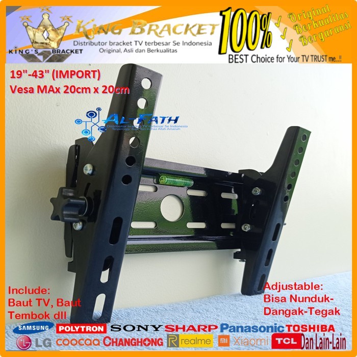 Bracket TV XIAOMI 19 s/d 43 inch IMPORT QUALITY Garansi 100% cocok