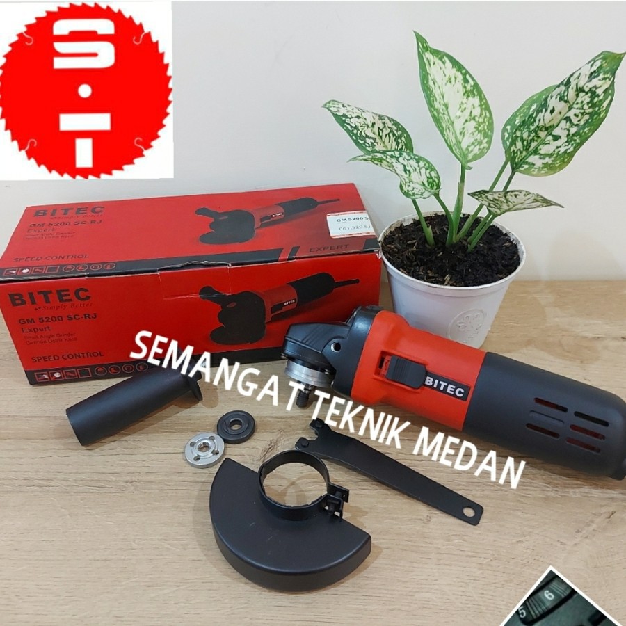 GM5200 MESIN GRENDA GERINDA TANGAN 4" VARIABLE SPEED BITEC GM 5200
