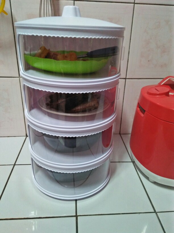 Ready Stock Food Storage 4 Susun Putih