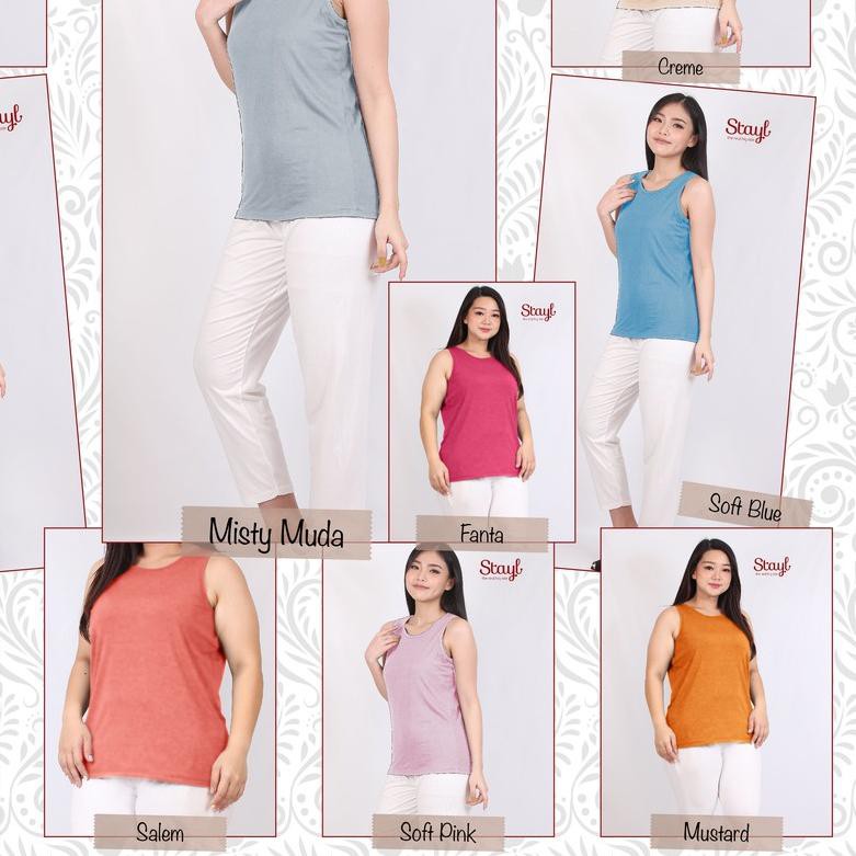 ➱ UCanSee BigSize XXL & AllSize Wanita 20 Warna Singlet Basic Kaos You Can See Jumbo STAYL ♔