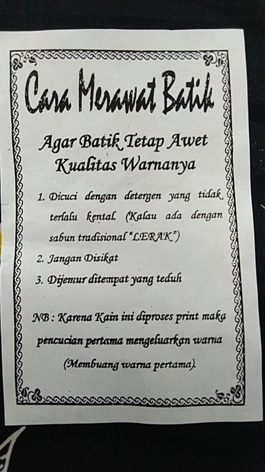 Gebang Wareng Motif Batik Khas Kabupaten Tangerang Banten Original