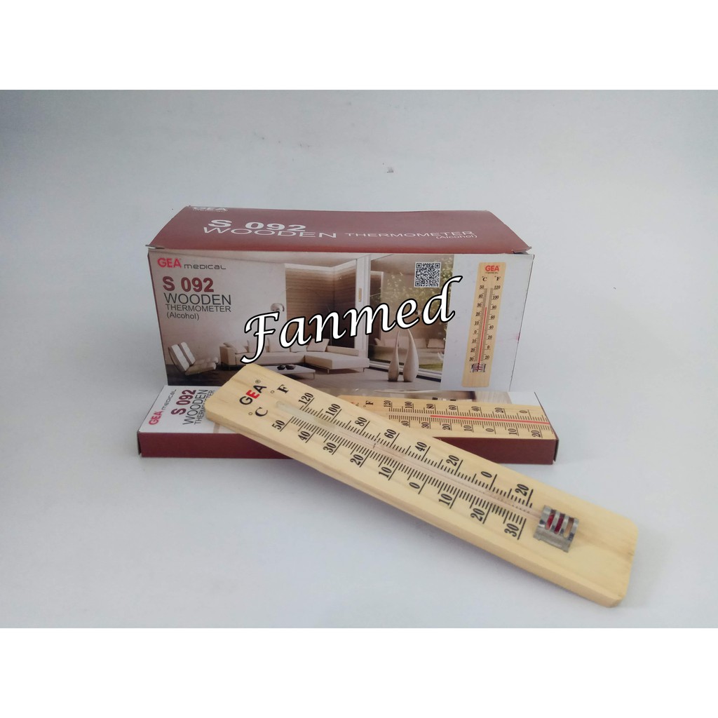 Termometer Raksa Ruangan Thermometer Dinding Kayu Wooden Box Gea