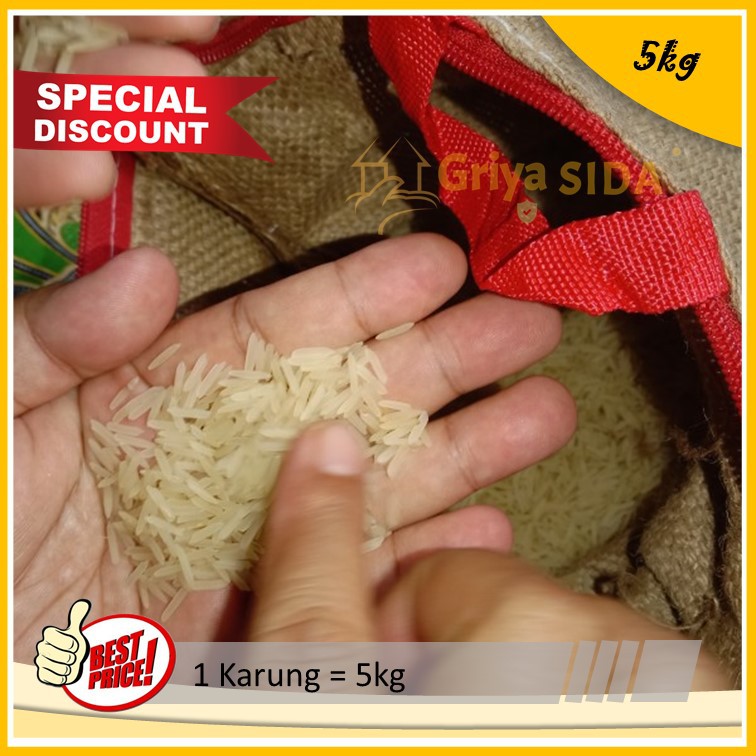 Beras basmati abukass 5kg Asli abu kass basmati harga grosir