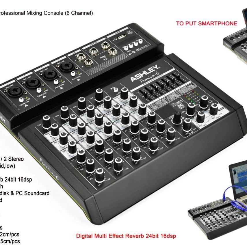 A MIXER ASHLEY PREMIUM6 MIXER ASHLEY 6 CHANNEL PREMIUM 6