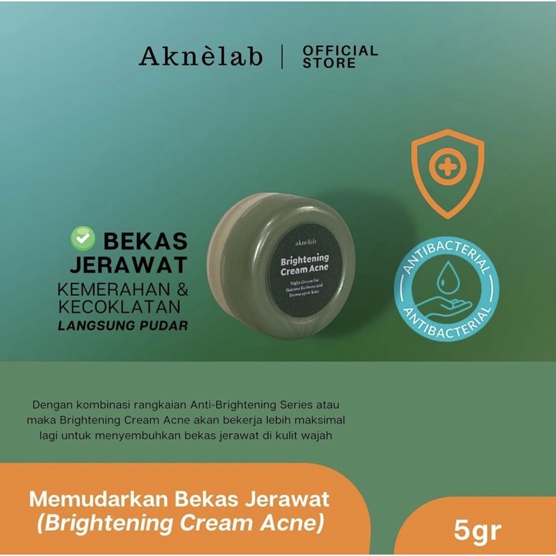 Brightening Acne Series Aknèlab (1 paket) mencerahkan &amp; menghilangkan bekas jerawat