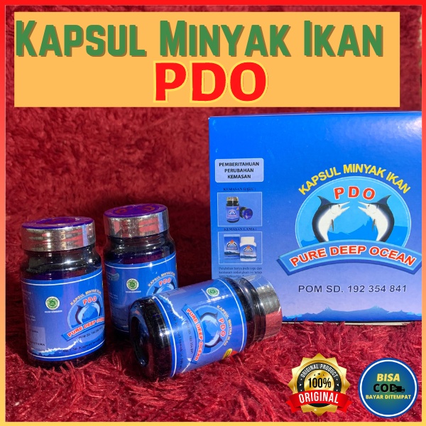 PDO Suplemen Kapsul Minyak Ikan 354 Pure Deep Ocean Asli BPOM Dapat Mengobati Kolesterol, Jantung, D