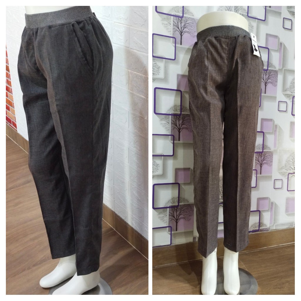 PROMO  Celana Kain | Celana Kerja Wanita Dewasa | Celana Panjang karet pinggang