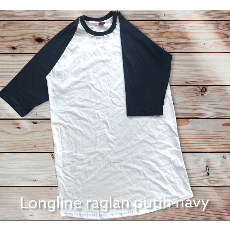 kaos longline raglan