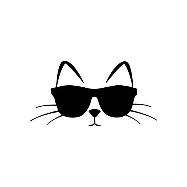 Jual Sticker Kucing Keren dengan Kacamata Hitam Stiker Mobil Stiker ...