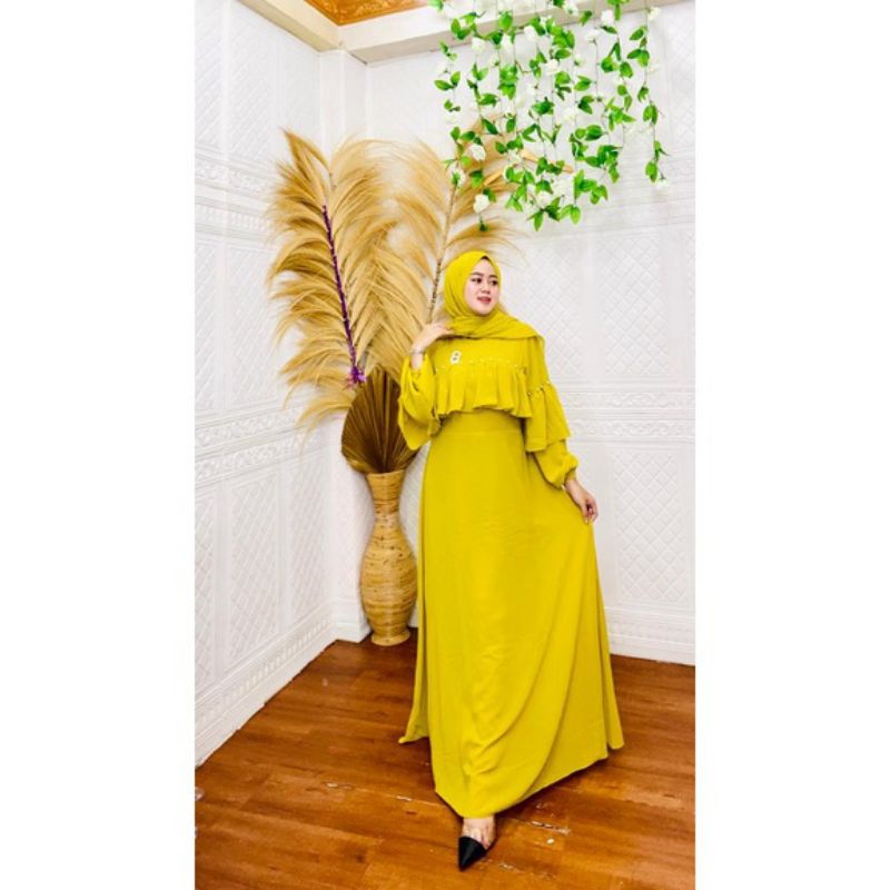 GAMIS SABRINA SET PASHMINA ORIGINAL BRAND ELLA TRENDY