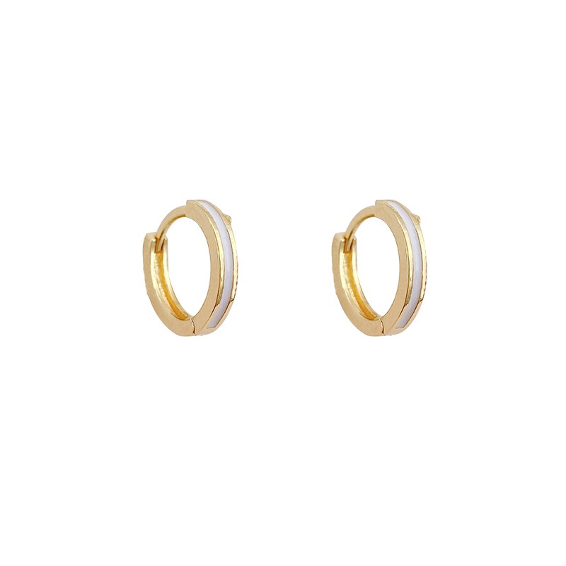 Anting Hoop S925 Silver Needle Bentuk Lingkaran Kecil Untuk Wanita
