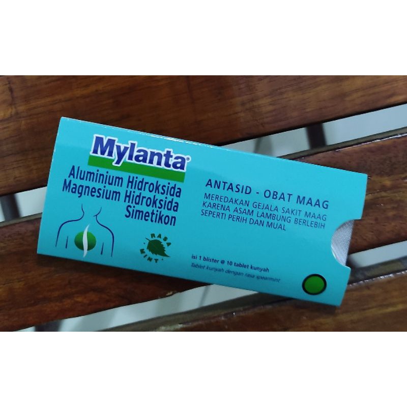 Mylanta 10 Tablet / Mengurangi Gejala Asam Lambung / Maag / Kembung