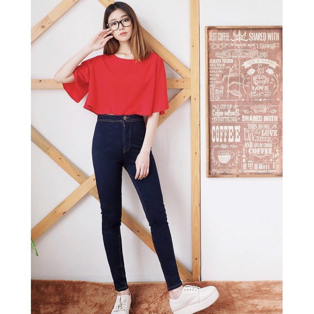 HW JEANS POLOS / HW JEANS / JEANS WANITA