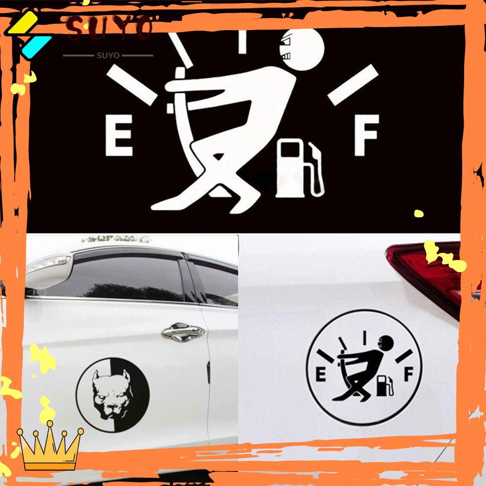 Suyou 1pc Stiker Mobil Reflektif Motif Meteran Bahan Vinyl Untuk Dekorasi Exterior