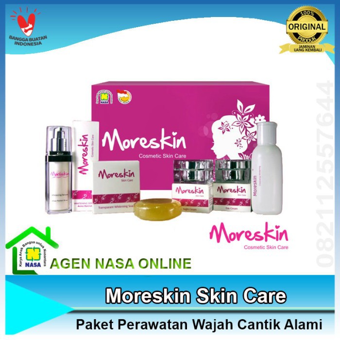 Moreskin Skin Care |Paket Moreskin Pink Produk Nasa Perawatan Wajah