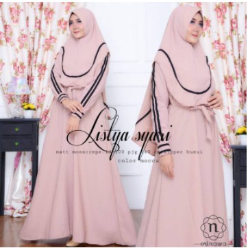 Baju Gamis Syari Wanita Terbaru Naima Setelan Syari Termurah Fashion wanita 2020