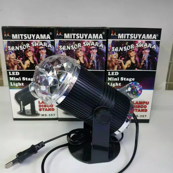 Lampu Disco Sensor Suara + Stand Mitsuyama MS-357