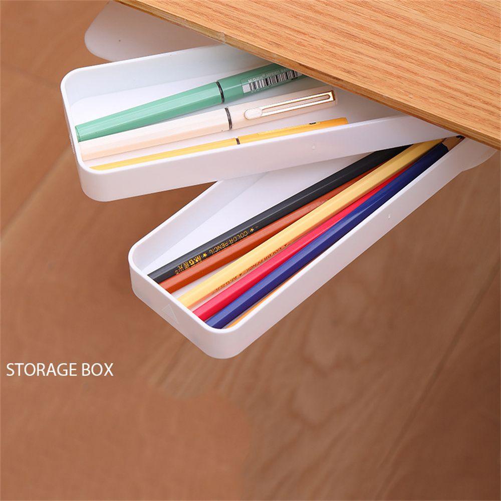 Solighter Kotak Rak Penyimpanan Sundry Dapur/Cutlery Desktop Organizer Storage Box Bawah Meja Tipe Laci