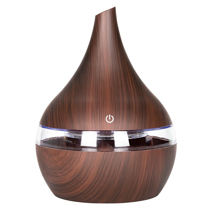 Taffware Ultrasonic Air Humidifier Aromatherapy Wood Grain 300ml - Humi K-H98 - Brown